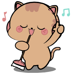 Chubby Ginger Cat 2 :Animated Stickers