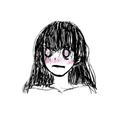 a normal black hair girl kk