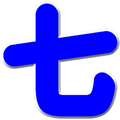 Kanji blue letter stamp