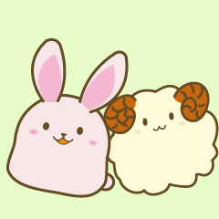 workaholic Sheep and relax Rabbit