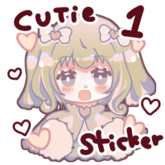 Nana’s Cutie girls stickers スタンプ