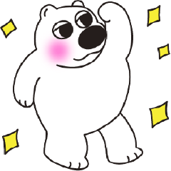 LINE Sticker day and autumn polar bears
