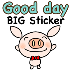 yuko's pig ( Good day ) Big Sticker