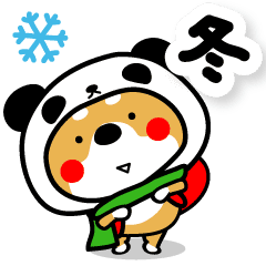 柴犬パンダ【冬】