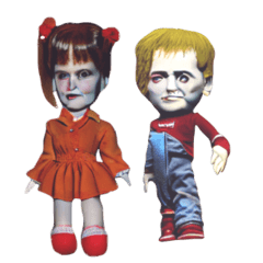 scary doll stickers