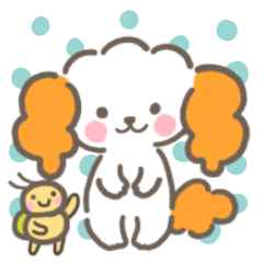 Fluffy drooppy eared dog sticker