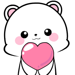 Lovely White Bear 3: Animated Stickers