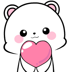 Lovely White Bear 3: Animated Stickers