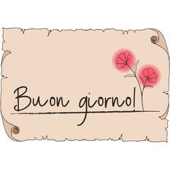 Italian greetings on antique paper