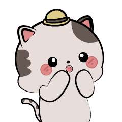 Cat with hat 2 :Animated Stickers