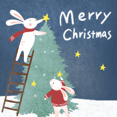 聖誕快樂小兔祝福