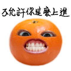 Happy little orange (human face)