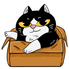 Fat black&white Cat vol.2_funny daily