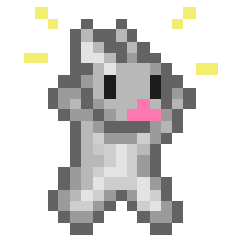 Pixel animals sticker