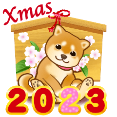 Dogs over Flowers4( X'mas, modified ver.