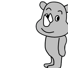 rhinoceros illustration anime