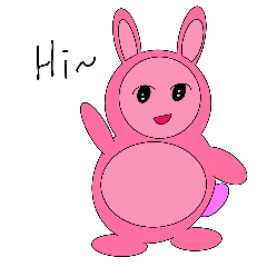 Pink rabbit funny