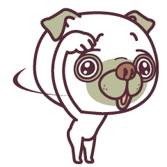 Good luck pug move Stickers LINE LINE STORE