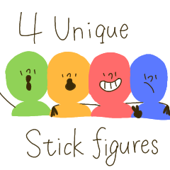 colorful stick figures(Modified)