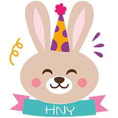 Big Sticker : Cute Rabbit