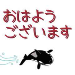 Clever Orca Popo-chan Sticker 2