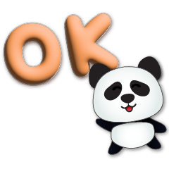 3D font-Q panda-workplace-commonly used
