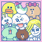 LINE FRIENDS in Pastel colors