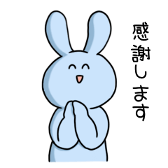 light blue rabbit sticker