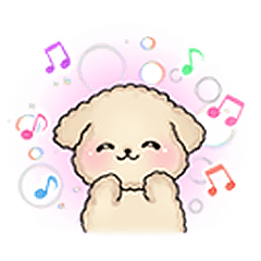 toy poodle Sticker hunwari 5