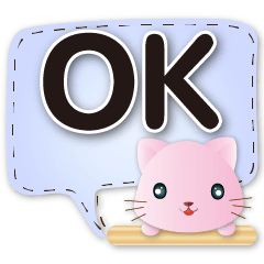 Q pink cat-practical colorful dialog
