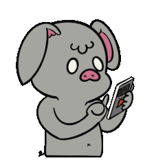 Piggy rabbit grey : welcome