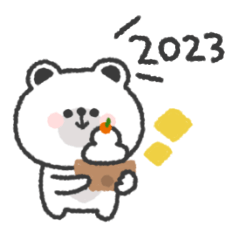 natural polar bear sticker#2023
