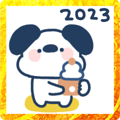 simple dog sticker #2023