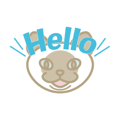 Siamese cat greeting Sticker