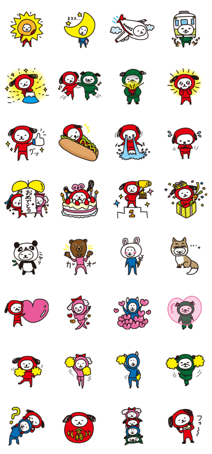 【スタンプ無料GET!】 ゆるゆる忍犬速ドッグ｜ Stampick! （スタンピック）