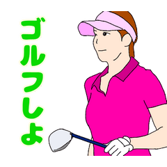 Cute Golf Girl Actions