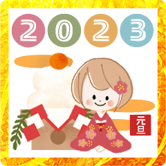 Cute New Year's holiday girly Sticker
