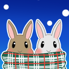 This is a moving rabbit sticker