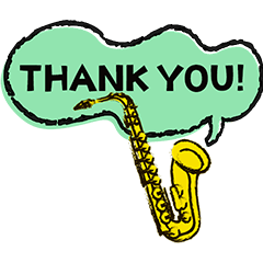 Sticker for those who love saxophone