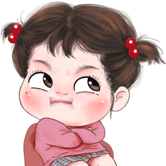 Kai Whan cute girl BIG Sticker (TW)