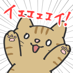 Excited cats sticker