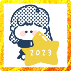 simple girl sticker #2023