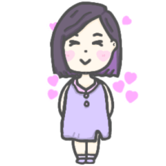 Purple dress girl