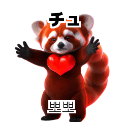 レッサーパンダ基礎韓国語を学ぶ