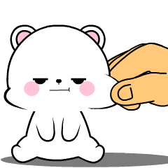 Lovely White Bear 4: Animated Stickers