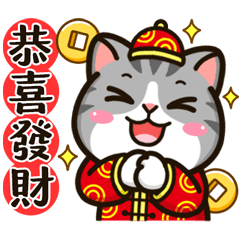 Douhua cat - Happy new year