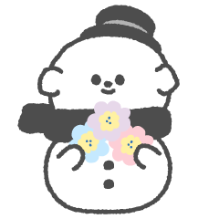 Bichon frize SnowMan sticker.