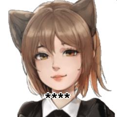 anime cat-eared maid girl