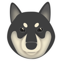 kuro shiba-inu stickers