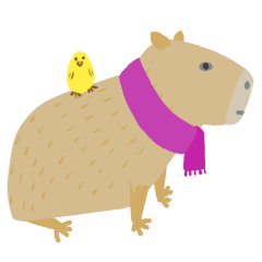 Capybara  spending  time slowly